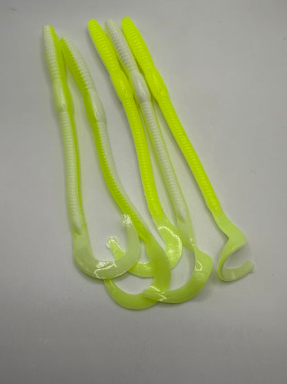 MEKENI'S STRIPER HALI WORM TAILS 10CT $5.99 Please Choose Options